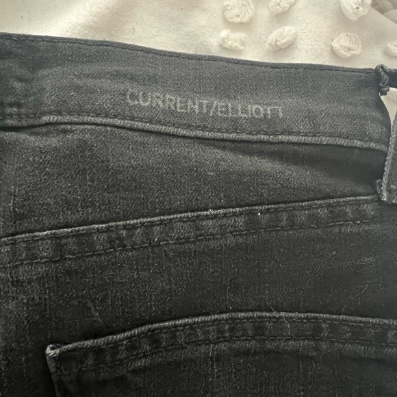 Current/Elliot Black Denim Mini Skirt with Raw Hem - Picture 5 of 5